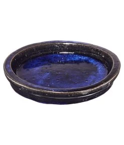 Keramik-Untersetzer Dang Für Blumentopf, Rund, Blau