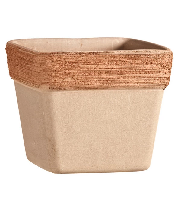 Degrea Terrakotta-Topf Graffiato, Quadratisch, Terrakotta-antik 1 Degrea Terrakotta-Topf Graffiato, Quadratisch, Terrakotta-antik