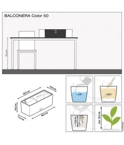 LECHUZA® Kunststoff-Kasten Balconera Color, Rechteckig -Gartenpflanzen Verkauf 1703263 WE IG 001 LechuzaKunststoffkastenBalconeraColor