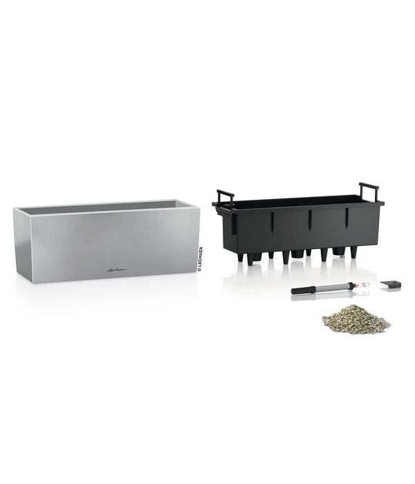 LECHUZA® Edelstahl-Kasten Balconcera Steel, Rechteckig 2 LECHUZA® Edelstahl-Kasten Balconcera Steel, Rechteckig – Bild 2