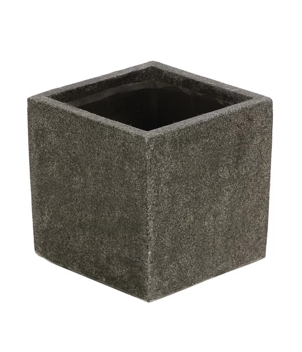 Dehner Polystone-Topf Auckland, Quadratisch, Grau 1 Dehner Polystone-Topf Auckland, Quadratisch, Grau