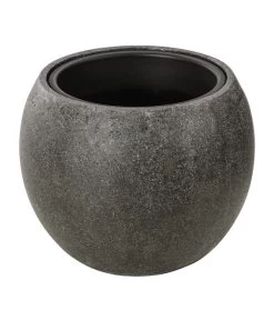 Dehner Polystone-Topf Kapstadt, Rund, Grau