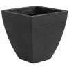 Dehner Kunststoff-Topf Capri In Riffeloptik, Anthrazit, Ca. B40/H42/T40 Cm