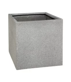 Dehner Polystone-Topf Sydney, Quadratisch, Grau