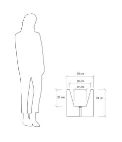 Farmet Kunststoff-Pflanzkübel Atlantis, Doppelwandig Mit Bewässerungssystem, Dunkelanthrazit -Gartenpflanzen Verkauf 4110029 WE DE 004 ATLANTISRechteckigerDoppelwandigerPflanzkuebel39x39x39cmhochmitBewaesserungssystemDUNKELANTHRAZIT
