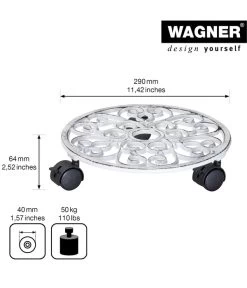 Wagner Pflanzenroller Antik, Ø 29 Cm, Weiß -Gartenpflanzen Verkauf 4272506 WE DE 001 PflRollerAntikD29CM