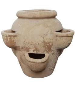 Dehner Terrakotta-Erdbeer- Und Kräutertopf, Antik-terrakotta, Ca. Ø40/H36 Cm