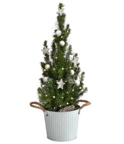 Geschmückter Weihnachtsbaum Linus, Mit Lichterkette, Ca. H50 Cm