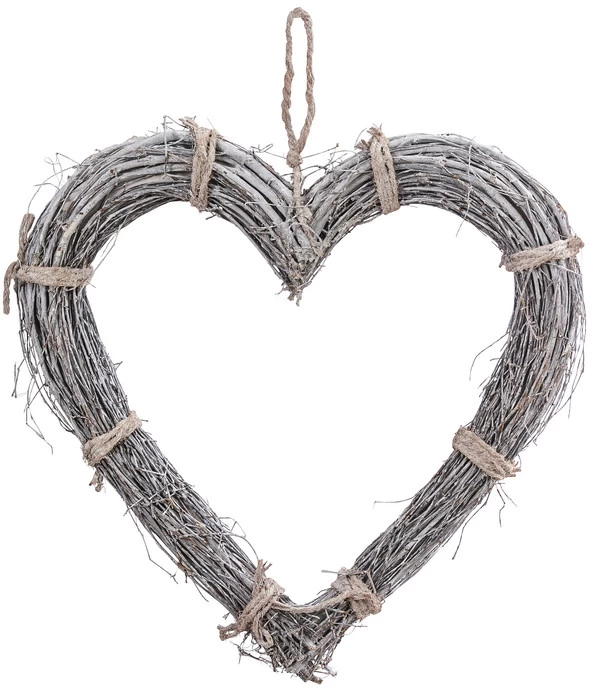 Dehner Türkranz Herz, Weiß, Ca. Ø38 Cm 1 Dehner Türkranz Herz, Weiß, Ca. Ø38 Cm
