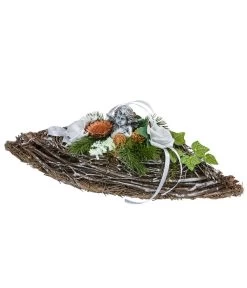 Grabgesteck Bristol, Oval, Weiß, Ca. B40/H14/T14 Cm