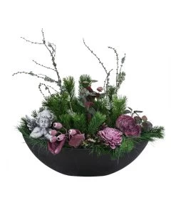 Grabgesteck Unvergessen, Oval, Ca. B60/H60/T25 Cm