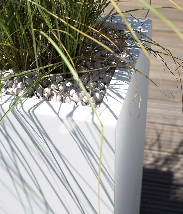 Fleur Ami Kunststoff-Säulentopf New Tribeca Block, Quadratisch, Weiß 3 Fleur Ami Kunststoff-Säulentopf New Tribeca Block, Quadratisch, Weiß – Bild 3