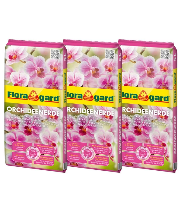 Floragard Orchideenerde, 3 X 5 L 1 Floragard Orchideenerde, 3 X 5 L