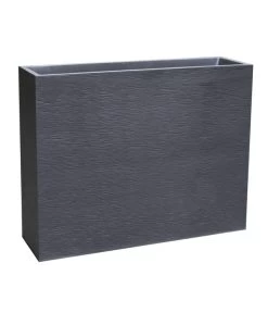 EDA-plastiques Kunststoff-Blumenkasten Graphit Loft XL, Rechteckig, Anthrazit, Ca. B99,5/H78,5/T29,5 Cm