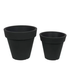 Farmet Kunststoff-Topf-Set Pegasus, Konisch, Anthrazit, 2-teilig