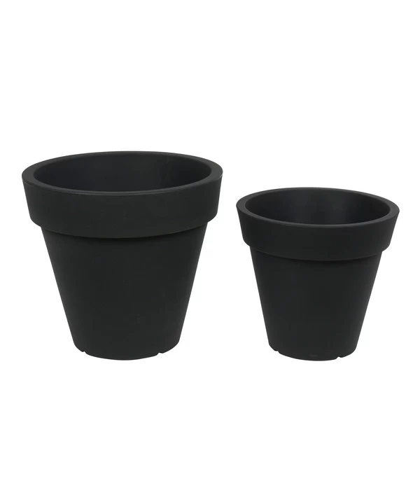 Farmet Kunststoff-Topf-Set Pegasus, Konisch, Anthrazit, 2-teilig 1 Farmet Kunststoff-Topf-Set Pegasus, Konisch, Anthrazit, 2-teilig