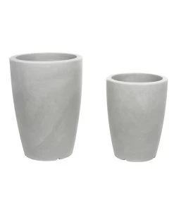 Farmet Kunststoff-Topf-Set Hydra, Konisch, Grau, 2-teilig