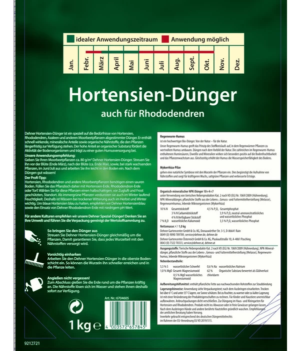Dehner Hortensien-Dünger 2 Dehner Hortensien-Dünger – Bild 2