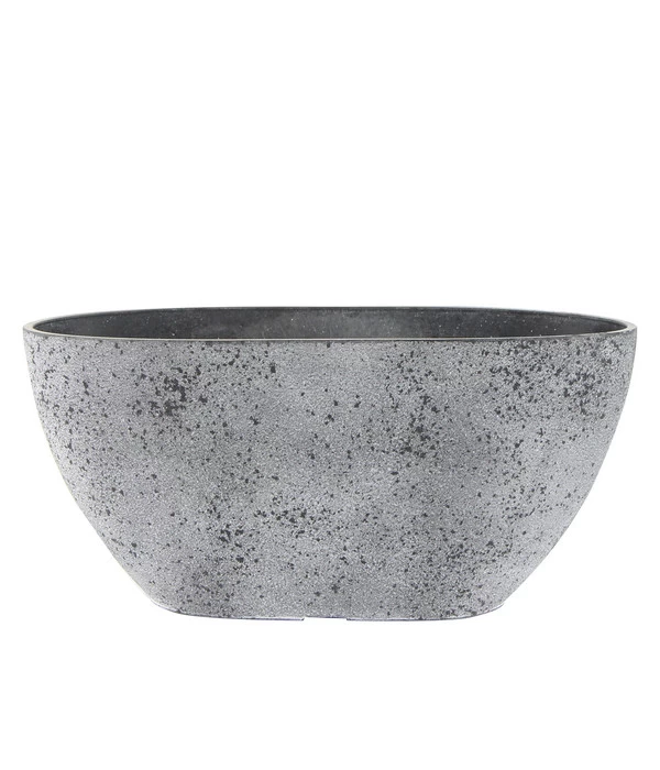Dehner Kunststoff-Jardiniere Nova, Oval, Grau, Ca. B36/H17/T16 Cm 1 Dehner Kunststoff-Jardiniere Nova, Oval, Grau, Ca. B36/H17/T16 Cm