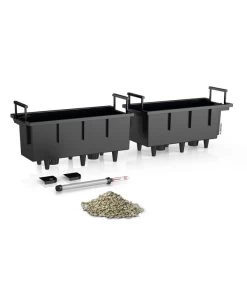 LECHUZA® 2x Kunststoff-Pflanzeinsätze Inkl. Bewässerungs-Set Balconera, Rechteckig