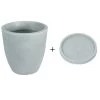 Farmet New Kunststoff-Kübel Orione Alto, Rund, Inkl. Untersetzer