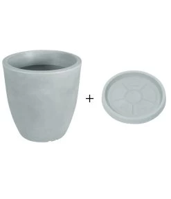 Farmet New Kunststoff-Kübel Orione Alto, Rund, Inkl. Untersetzer