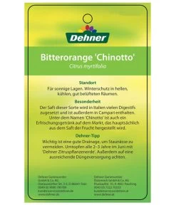 Bitterorange 'Chinotto' -Gartenpflanzen Verkauf 7119803 BitterorangeChinottoEtikett2