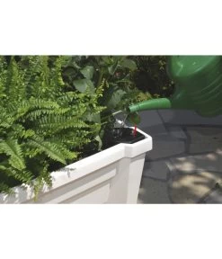 KHW Kunststoff-Pflanzkasten Calypso, Inkl. Spalier Und Rollen -Gartenpflanzen Verkauf 967331 WE DE 002 KHWKunststoffPflanzkastenCalypsoinklSpalierundRollenweiss